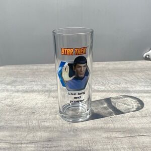 Star Trek Spock Live Long and Prosper Vandor 2011 Glass Highball Tumbler 6 Inch
